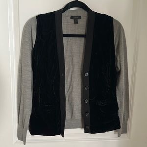 Like new jcrew mix media wool/velvet cardigan sz S